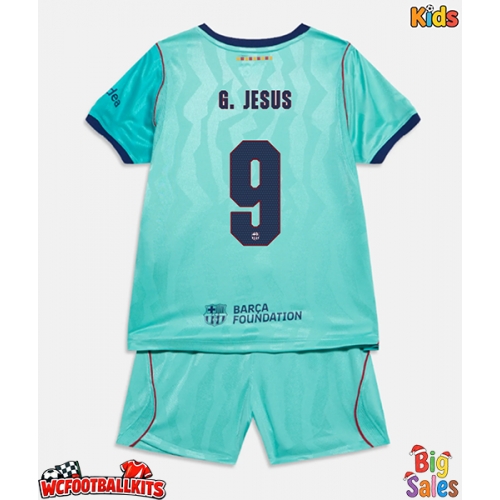 Barcelona Gabriel Jesus #9 Replica Third Stadium Kit for Kids 2026-27 Short Sleeve (+ pants)